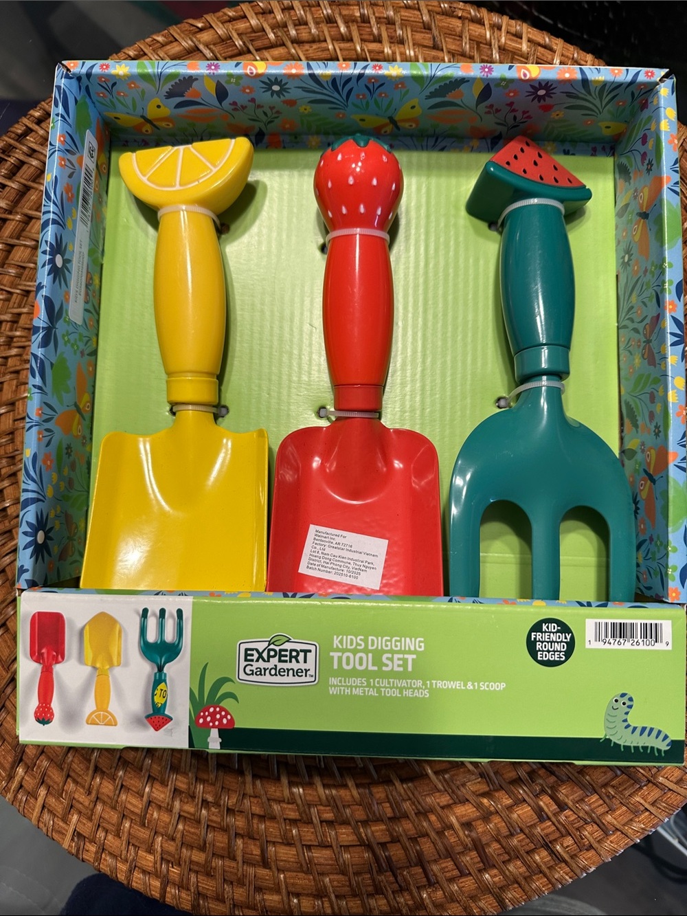 Kids Digging Tool Set - Yellow, Red, Teal
